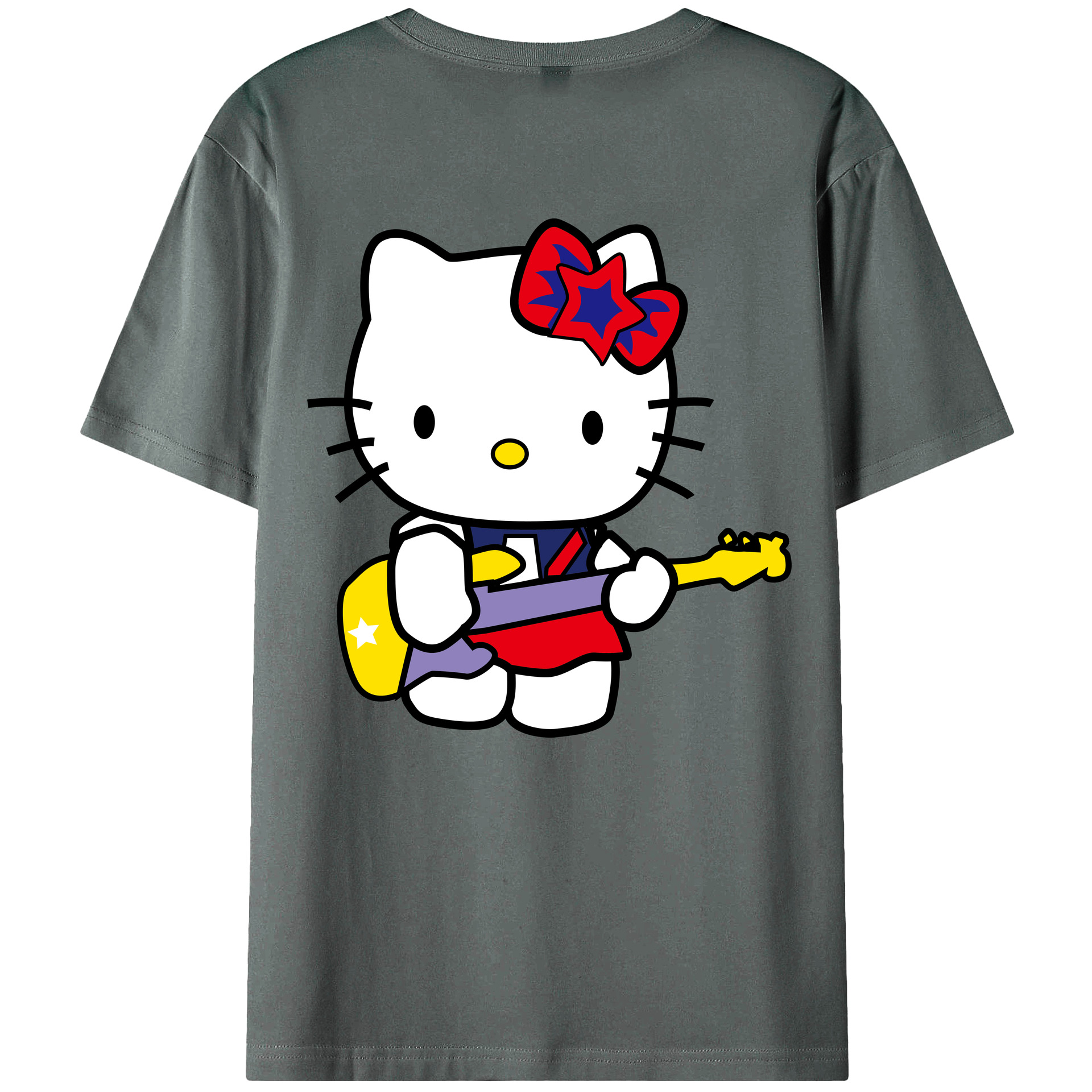 （画像用） Hello Kitty ハローキティ 綿100％半袖Tシャツ（背面プリント）